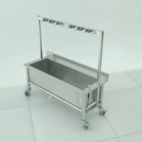 Équipement de nettoyage Support de piscine en acier inoxydable pour vadrouille Stockage mobile au sol pour la maison Hôtel Restaurant