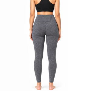 Women's Mid Waist Yoga Leggings Full Length Elastic Waist Workout Pants Customized Sports Warm Legging for Women - Product Image 2