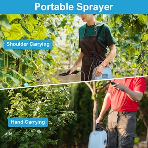 Pulvérisateur de jardin portable 5L/1,32 gallon à piles, pulvérisateur électrique avec poignée rechargeable et lance télescopique - Product Image 3
