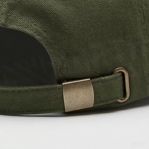 Olive Green 6-Panel <b>Baseball</b> <b>Cap</b> Adjustable Brim Unisex Cotton Twill Casual Hat Solid Color Adult Fit - Product Image 6