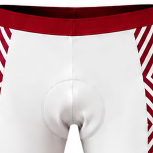 White Crimson Red <b>Cycling</b> <b>Shorts</b> <b>Padded</b> Seat Breathable Stretch Quick Dry Road Bicycle Racing Training Performance Sportswear - Product Image 2
