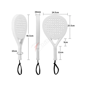 Raqueta Profesional de Tenis Playa/Pádel de Fibra de Carbono 24K – Pala Blanca Personalizada con Núcleo de Espuma EVA - Product Image 4