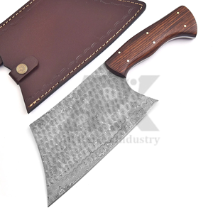 Cuchillo de Chef de Acero de Damasco de Alta Calidad Personalizado al por Mayor, Mango de Micarta G10, 60 HRC, Resistente para Cortar y Picar Carne - Product Image 2