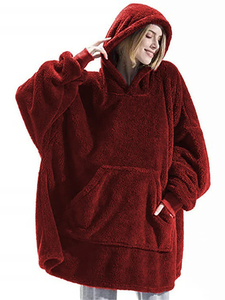 Oversized Fashionable Premium <b>Thick</b> Soft Cozy Sherpa Hoodie <b>Blanket</b> Giant Wearable <b>Blanket</b> Hoodie Christmas for Women - Product Image 6