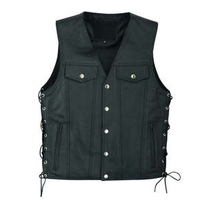 Chaleco de Motociclismo de Cuero Vacuno Premium, Chaleco de Carreras sin Mangas para Hombre, Chaqueta de Protección para Motociclistas, Impermeable, Resistente al Viento, Talla Grande - Product Image 1