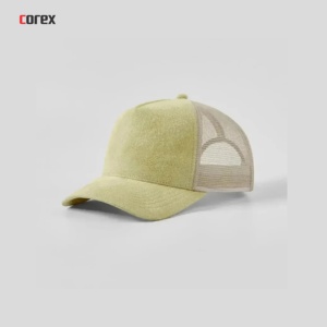 หมวกแก๊ป COREX ENTERPRISES ผ้าแคนวาส 5 ชิ้น ปรับได้ ด้านหน้าผ้าหนังกลับสีเขียวมะกอก ด้านหลังตาข่าย ระบายอากาศ/กันน้ำ ปักโลโก้ 3 มิติ - Product Image 6