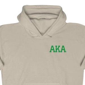 เสื้อฮู้ด AKA สีเขียวพิมพ์ลาย Green Crest ผ้าฟลีซแบบสวม Unisex เสื้อสเวตเชิ้ตสมาคมนักศึกษากรีก รับผลิตแบบ OEM ODM ขายส่ง - Product Image 5