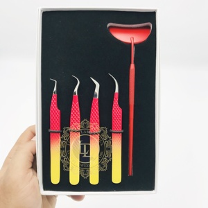 คีมต่อขนตาปลอมเคลือบผงสีเงินแบบกำหนดเองแหนบต่อขนตาที่ผ่านการทดสอบด้วยมือทำจากสเตนเลส - Product Image 2