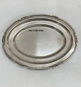 Plateau de service en laiton de qualité supérieure fait main, finition dorée polie, taille et forme personnalisables, moderne, écologique, compatible lave-vaisselle - Product Image 5