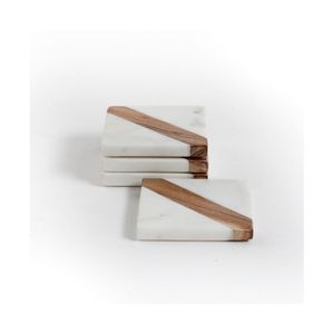 Elegant Eco-Friendly Stone <b>Marble</b> <b>Coasters</b> Durable Washable Natural Finish Cozy Mats & Pads - Product Image 1