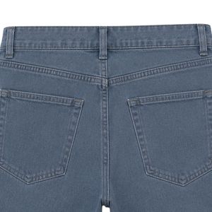 Shorts en jean bleu acier personnalisés pour hommes, coupe droite décontractée en coton, avec clous, logo personnalisé, vente en gros OEM - Product Image 6