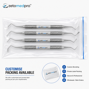 เครื่องมืออุดฟันแบบสองด้าน ทำจากสแตนเลส Dental 1 2 3 4 Plugger ยี่ห้อ OEM Zetomed Pro - Product Image 3