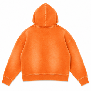 Sweat-shirt à capuche zippé surdimensionné pour homme, style vintage, en molleton épais délavé à l'acide, streetwear - Product Image 6