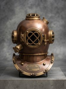 Casque de plongée vintage en métal pour la plongée en eaux profondes, casque de plongeur nautique décoratif, objet de collection marin, décoration de table, décoration intérieure, vente en gros - Product Image 5