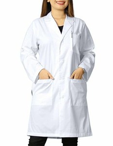 High Quality Breathable White Polyester Woven Lab Coat New Design Medical Women Men Hospital Nursing <b>Scrub</b> <b>Top</b> OEM Healthcare - Product Image 3