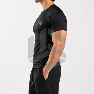 T-shirt de compression unisexe personnalisé pour MMA avec tissu Spandex/Coton, séchage rapide, pour la salle de sport, l'entraînement et le fitness - Product Image 4