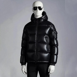 <b>Men's</b> Casual Autumn Zipper Front Logo Waterproof Breathable Cotton Lined Puffer <b>Jacket</b> with Hood OEM Service ZIMVI SPORTS - Product Image 3