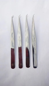 Pinzas Profesionales de Acero Inoxidable Antimagnéticas de 10 mm para Extensión de Pestañas, Herramienta de Precisión para Aislamiento y Volumen, Punta Suave - Product Image 2