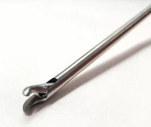 Porte-aiguille laparoscopique à mâchoires courbées 5 mm x 330 mm, réutilisable, en acier inoxydable, instrument chirurgical pour la chirurgie mini-invasive - Product Image 2