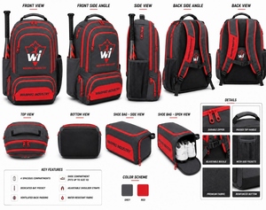 Lightweight Baseball Bags <b>Backpack</b> Comfortable Carry Pack For <b>Training</b> Sessions Games And Outdoor Sports Use - Product Image 2