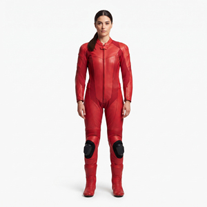 Traje de Cuero de Alta Calidad para Motociclistas, Uniforme de Cuero Genuino para Mujer, Traje de Una Pieza para Verano y Carreras - Product Image 1