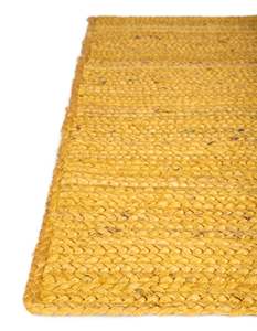 Rustic Yellow Jute Runner <b>Rug</b> Handmade Natural Fiber Carpet <b>Boho</b> Farmhouse Hallway Floor Mat - Product Image 5