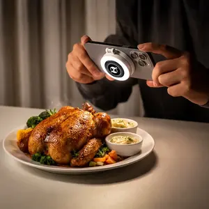 Anneau lumineux de poche MagSafe avec LED bicolore et design rotatif à 180° pour le streaming en direct - Product Image 1