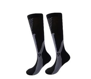 Chaussettes de compression sportives pour hommes, hauteur genou, respirantes, en polyamide tricoté, antidérapantes, fines, pour l'été - Product Image 6