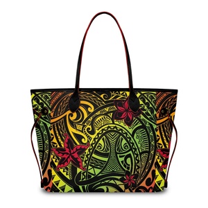 Women Canvas Tote Bags Polynesian Style <b>Large</b> Bag For Women Wholesale Women's Fashion Casual Handbag - Product Image 6