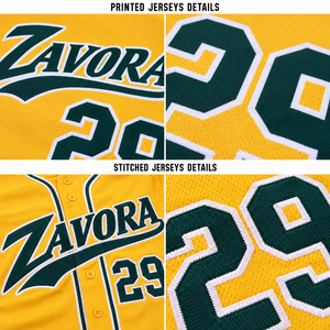 Custom Yellow Baseball Jersey OEM <b>Y2K</b> Streetwear Button Front V Neck Team Shirt Wholesale Private Label Sportswear Supplier USA - Product Image 4