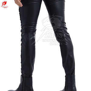 กางเกงหนังสั่งทำราคาส่งสำหรับผู้ชาย พร้อมโลโก้แบบกำหนดเอง ดีไซน์พิเศษ - Product Image 5