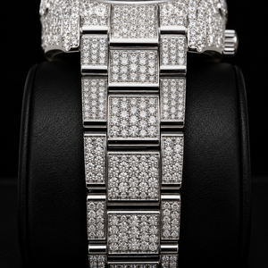 Reloj de Lujo para Hombre, Estilo Hip Hop, con Incrustaciones Completas de Diamantes Grandes de Moissanita VVS, Indicador de Fecha Analógico, Movimiento Citizen, Diseño Clásico y Elegante - Product Image 5