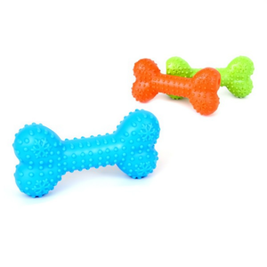 Jouet à mâcher pour chien Yommy Dog Chew Toy Bone 15cm Bleu Orange Vert Jouet pour animaux de compagnie pour chiens - Product Image 2