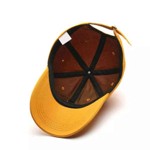 Customized Yellow Unisex Baseball Cap Smile Embroidery 6-Panel Adjustable Cotton Canvas Breathable <b>Waterproof</b> Casual Style Front - Product Image 6