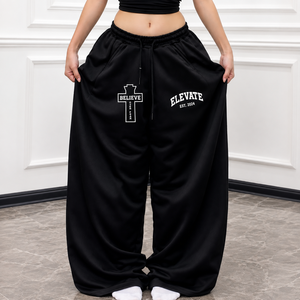 Pantalones Deportivos Holgados Personalizados para Mujer, Pantalones Jogger de Pierna Ancha, Ropa Urbana, Corte Holgado, Fabricante OEM ODM de Marca Privada - Product Image 1