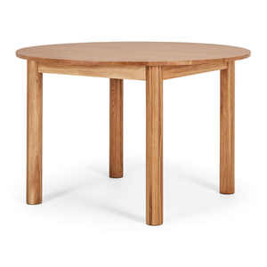 Table à manger moderne en teck massif de qualité supérieure, base sculptée, durable, écologique, mobilier hôtelier en gros - Product Image 3