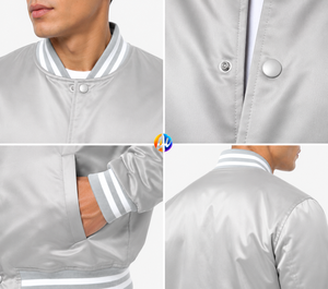 Mens varsity jacket <b>crafted</b> with premium fabric offering stylish warmth durable comfort and a timeless sporty everyday fashion - Product Image 5