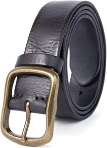 Cinturón de Cuero Vacuno para Hombre, Diseño Personalizado, de Marca Famosa, de Lujo, Vintage, Ecológico, con Hebilla de Aleación de Cobre - Product Image 2
