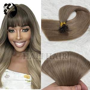 Premium 100g cuerpo teñido onda Super Single vietnamita Remy extensiones de cabello Hali doble dibujado queratina infundida punta plana - Product Image 1