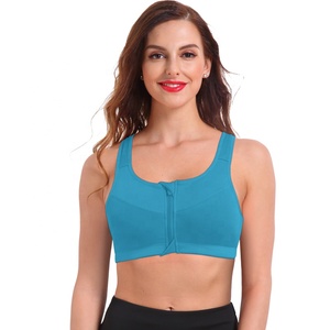 Sujetador deportivo de alto soporte con cremallera frontal para mujer, espalda cruzada, transpirable, top de fitness - Product Image 6