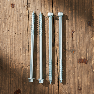 Tornillos de Cabeza Hexagonal de Alta Resistencia (para Madera), Acero al Carbono Galvanizado en Zinc, Métricos/Pulgadas, Clase 4.8 y 6.8, Marca PDC, Rosca Parcial - Product Image 1