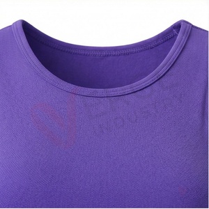 Conjunto de 2 Piezas para Mujer: Top Corto Morado con Cuello Redondo y Cintura Alta con Shorts - Product Image 4
