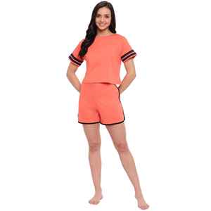 Hot Arrival Custom O Neck Solid <b>Colour</b> Comfy Jersey Fabric Short Sleeves Casual Wear Women Summer <b>Set</b> - Product Image 5