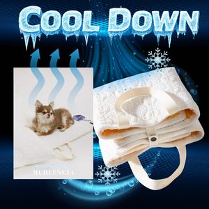 MUHLENGIA UltraCool Breathable Pet Bed <b>Cooling</b> Mat for Dogs & Cats Cotton Polyester Rectangle Solid Luxury Summer Style - Product Image 3