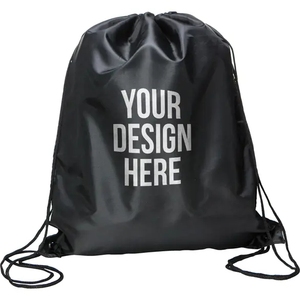Custom Yellow <b>Drawstring</b> <b>Backpack</b> Unisex Digital Print Front Logo Casual Gym Sports Sackpack Lightweight Outdoor Travel Bag - Product Image 6