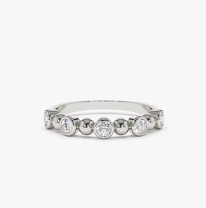 Bague en or 14 carats plaqué or, diamant de laboratoire taille brillant rond, certifié IGI, style vintage, bijoux haut de gamme pour mariage et soirée - Product Image 2