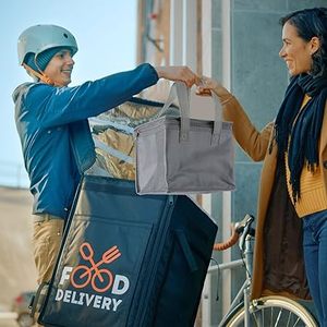 Sacs de livraison de nourriture en gros, sacs à emporter réutilisables avec fermeture éclair pour la livraison de nourriture chaude ou froide - Product Image 3