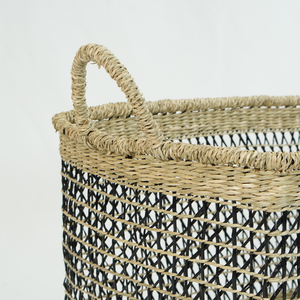 New Design Seagrass Eco-Friendly <b>Rustic</b> Multifunction Laundry Basket Handmade Home Storage Organizer Custom Color Available - Product Image 5
