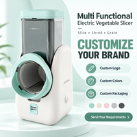 Fabrieksdirect Multifunctionele Elektrische Groentesnijder 4-in-1 Kaasschaaf Shredder Aangepaste Logo Kleur Verpakking