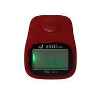 Compteur à 6 doigts numériques 8 canaux avec rétro-éclairage LED pour chanter le temps prière anneau en silicone compteur à main électronique